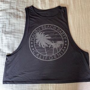 Malibu beach party muscle t